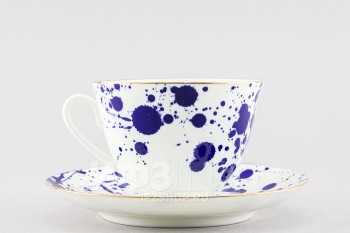 Чашка с блюдцем чайная ф. Весенняя-2 рис. Splash