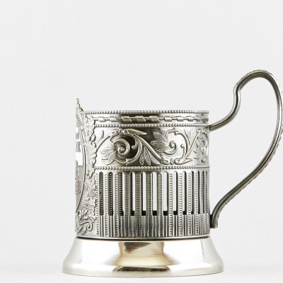 Подстаканник никелированный с эмалью, Настоящий мужик