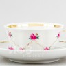 Чашка с блюдцем чайная ф. Тюльпан рис. Розовый мотив