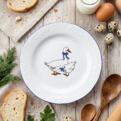 Тарелка плоская 20 см ф. Надежда рис. Гуси