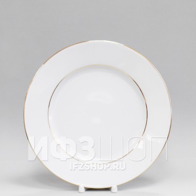 Тарелка плоская 22 см ф. Европейская рис. Золотая лента