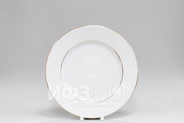 Тарелка плоская 22 см ф. Европейская рис. Золотая лента в Москве