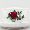 Чашка с блюдцем чайная ф. Голубая роза рис. Черная роза