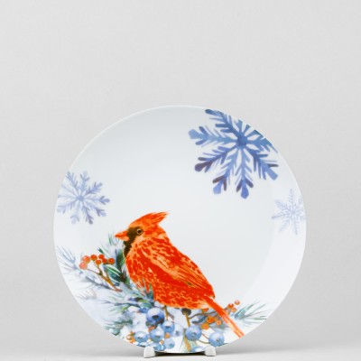 Тарелка плоская 24 см ф. Универсал рис. Зимнее утро без отводки