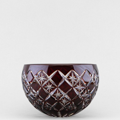 Ваза для сервировки, диаметр 18 см, бордовый наклад, 1807/2