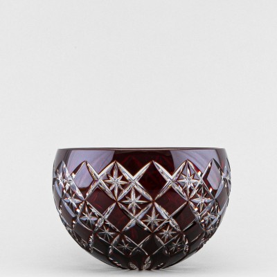 Ваза для сервировки, диаметр 18 см, бордовый наклад, 1807/2