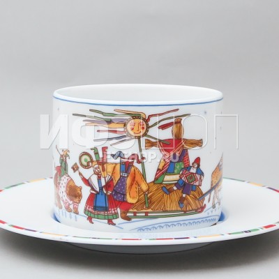 Чашка с блюдцем чайная ф. Полюс рис. Масленица
