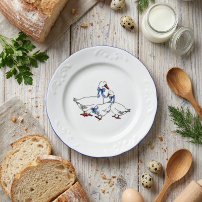 Тарелка плоская 17.5 см ф. Надежда рис. Гуси