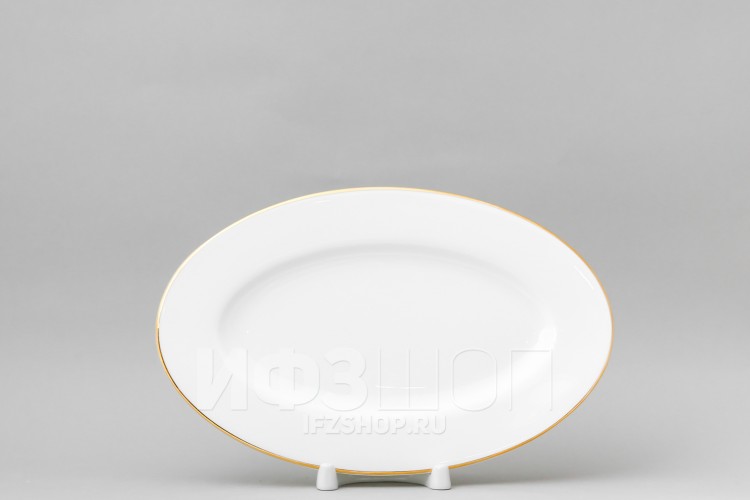 Блюдо овальное 23 х 14 см ф. Стандартная рис. Золотая лента в Москве