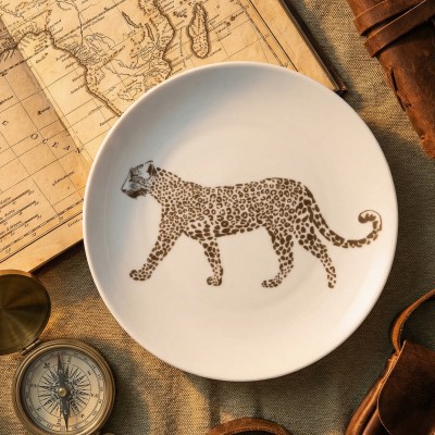Тарелка плоская 20 см ф. Универсал рис. Сафари. Леопард