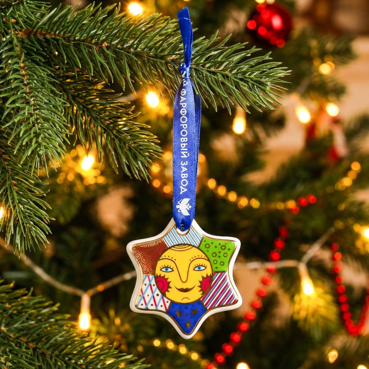 Елочная игрушка ф. Звездочка рис. Колядки (без подарочной коробки) в Москве