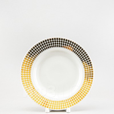 Тарелка плоская 20 см ф. Гладкая рис. Зазеркалье. Ромбы