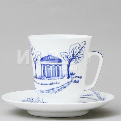 Чашка с блюдцем кофейная ф. Майская рис. Павловск. Храм Дружбы
