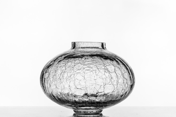 Ваза-шар, высота 13.5 см, диаметр 18.6 см, форма 8291/2 (кракле) 