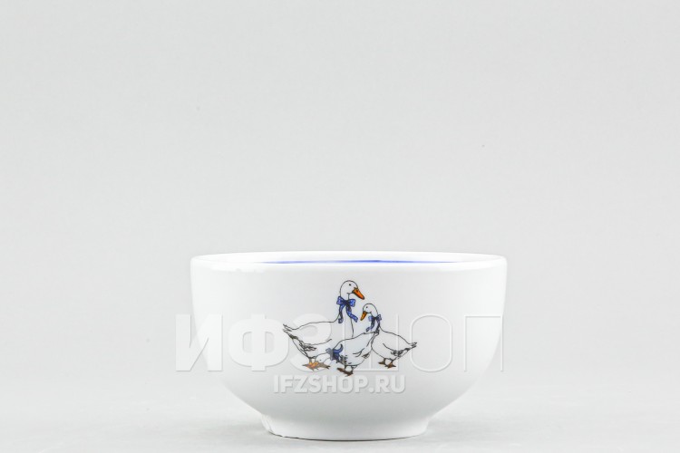 Пиала 330 мл рис. Гуси (с отводкой) 