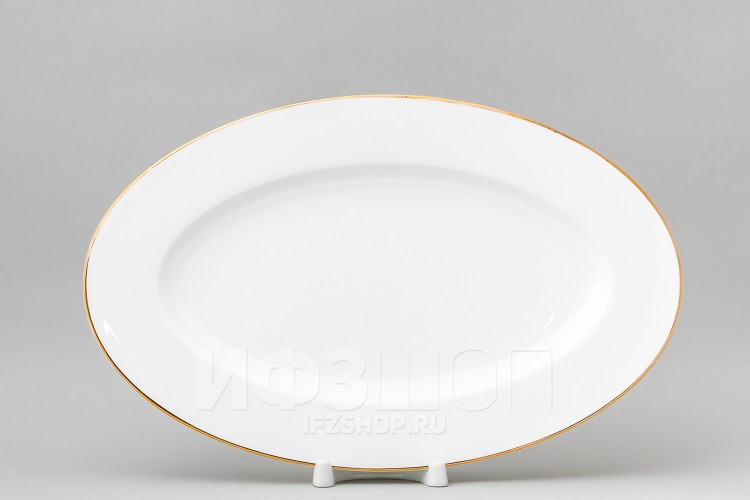 Блюдо овальное 30 х 20 см ф. Стандартная рис. Золотая лента в Москве
