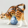 Кошка с клубком Мраморная (высота 19 см) 