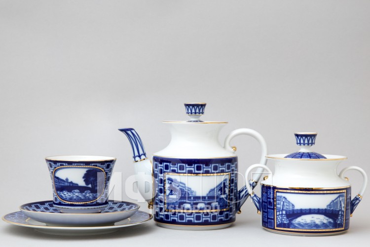 Сервиз чайный ф. Банкетная рис. Мосты Санкт-Петербурга, 20 предметов в Москве