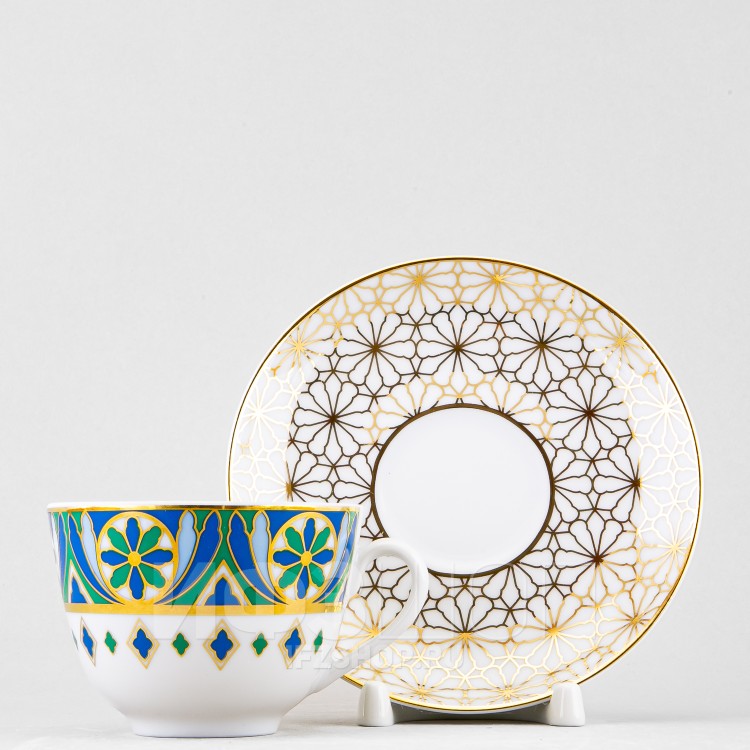 Чашка с блюдцем чайная ф. Весенняя рис. Готика 2 в Москве