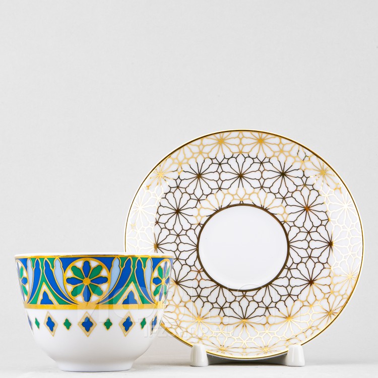 Чашка с блюдцем чайная ф. Весенняя рис. Готика 2 в Москве