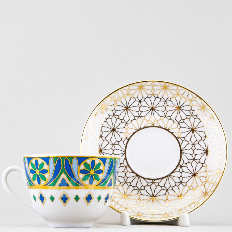 Чашка с блюдцем чайная ф. Весенняя рис. Готика 2 в Москве