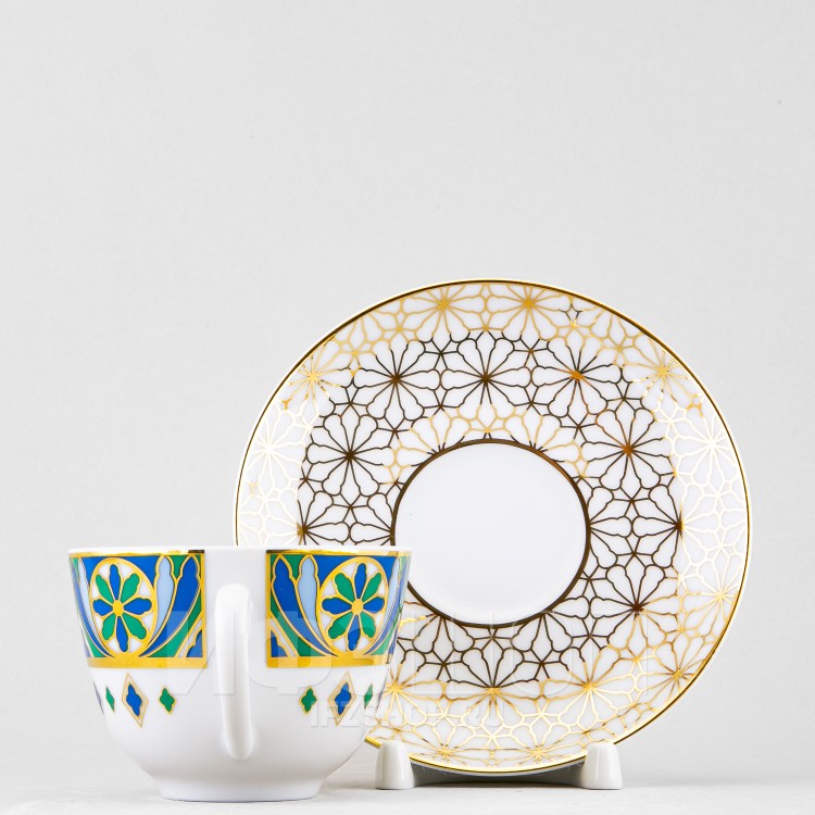 Чашка с блюдцем чайная ф. Весенняя рис. Готика 2 в Москве