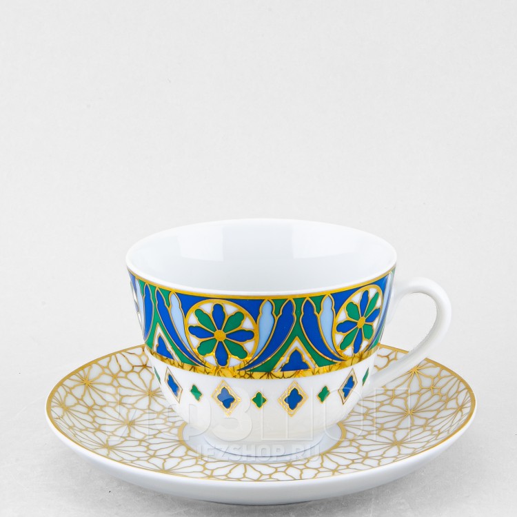 Чашка с блюдцем чайная ф. Весенняя рис. Готика 2 в Москве