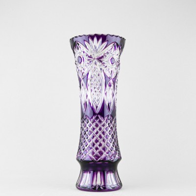 Ваза для цветов, высота 32 см, фиолетовый наклад, 5/4
