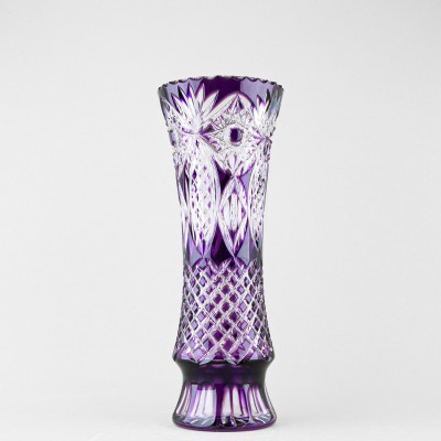 Ваза для цветов, высота 32 см, фиолетовый наклад, 5/4