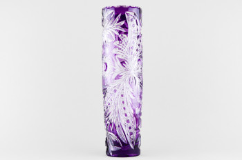 Ваза для цветов, высота 37 см, фиолетовый наклад