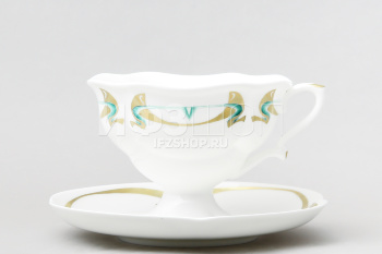 Чашка с блюдцем чайная ф. Наташа рис. Миндаль
