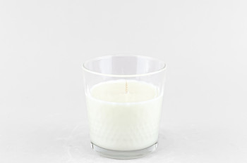 Свеча в стеклянном стакане Чистый хлопок (150 мл, рифленый стакан)