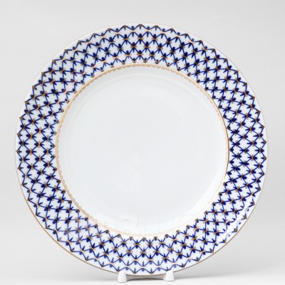 Блюдо круглое 30 см ф. Молодежная рис. Кобальтовая сетка