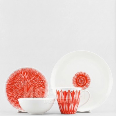 Сервиз столовый рис. Aloha Volcano / Алоха Вулкан, 4 персоны 16 предметов