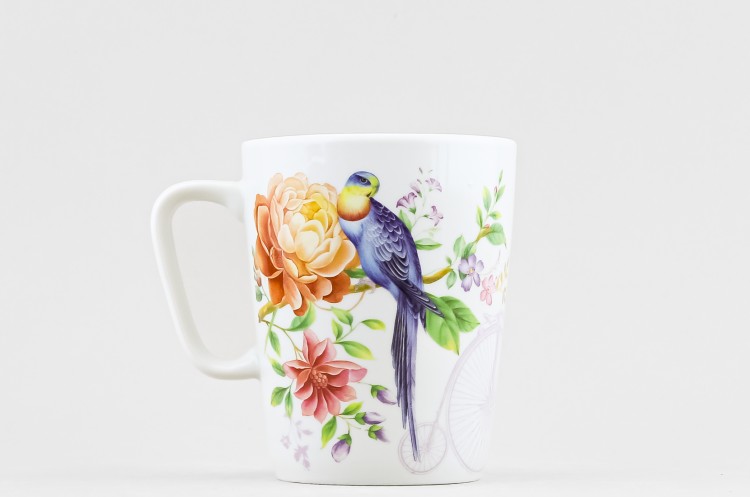 Набор из 4 кружек ф. Конус рис. Птичка Королек в Пензе