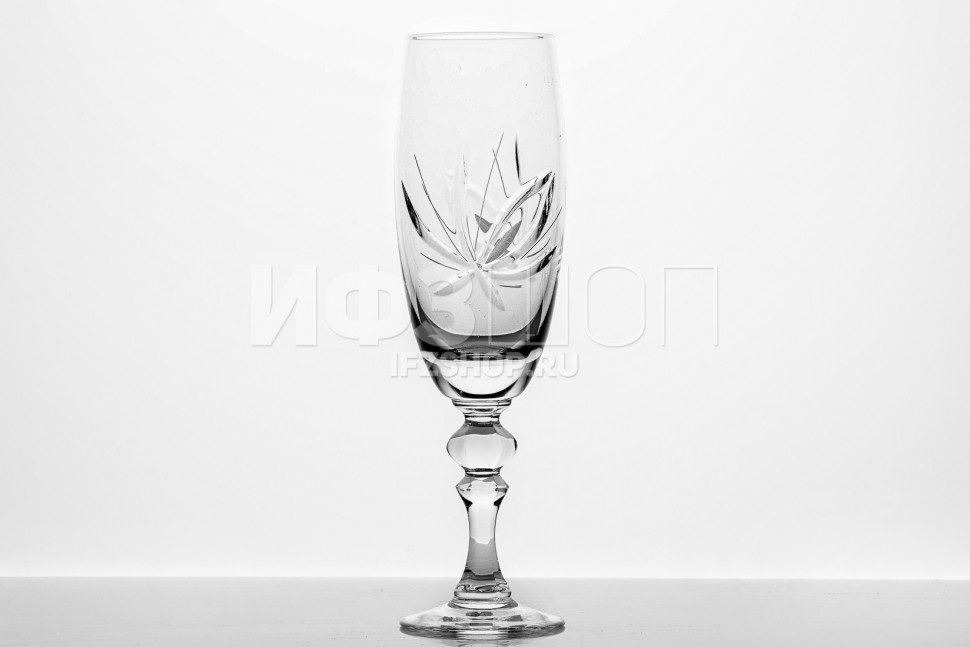 Набор из 6 бокалов для шампанского 200 мл ф. 6701 серия 900/43 (Цветок)