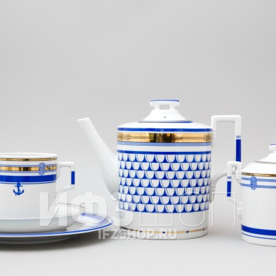 Сервиз чайный ф. Гербовая рис. Белое море, 20 предметов