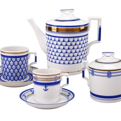 Сервиз чайный ф. Гербовая рис. Белое море, 20 предметов