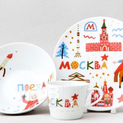 Детский набор рис. Яркая Москва, 3 предмета