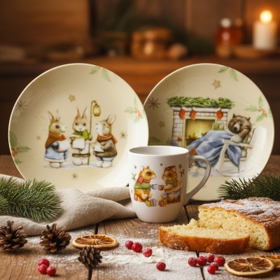 Детский набор ф. Универсал рис. Рождественский вечер (с глубокой тарелкой)