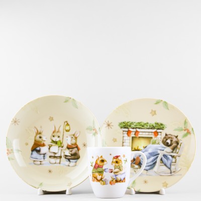 Детский набор ф. Универсал рис. Рождественский вечер (с глубокой тарелкой)