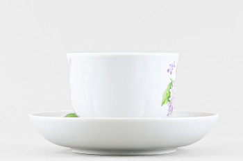 Чашка с блюдцем чайная ф. Тюльпан рис. Сирень