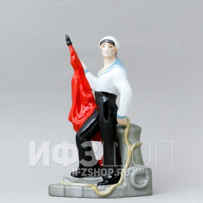 Матрос со знаменем (высота 17 см)
