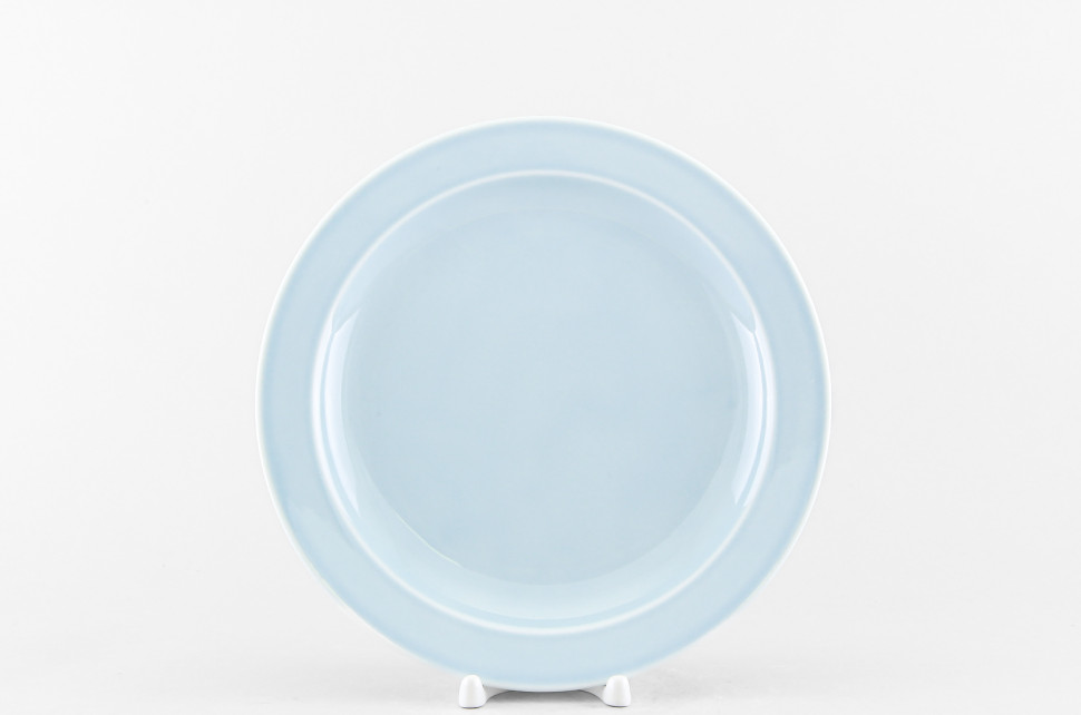 Тарелка плоская 24 см ф. Принц рис. Акварель (светло-голубой)