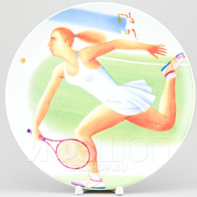 Декоративная тарелка 27.5 см рис. На корте