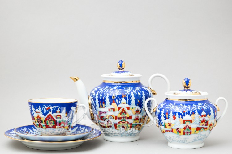Сервиз чайный ф. Весенняя рис. Зимняя сказка, 20 предметов в Москве