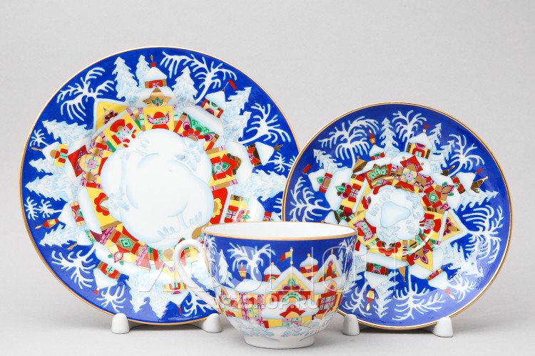 Сервиз чайный ф. Весенняя рис. Зимняя сказка, 20 предметов в Москве