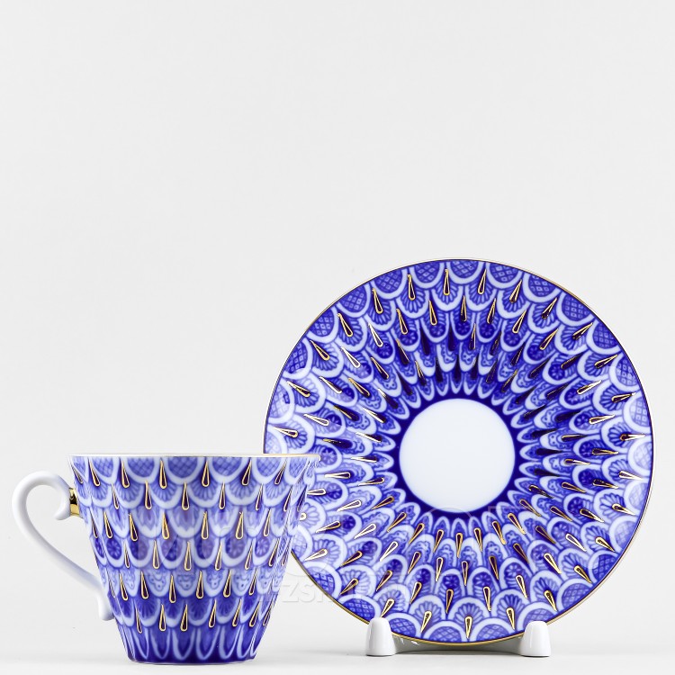 Чашка с блюдцем чайная ф. Лучистая рис. Незабудка в Москве