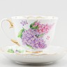 Чашка с блюдцем чайная ф. Бутон рис. Сирень 