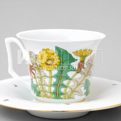 Чашка с блюдцем чайная ф. Юлия рис. Солнечный букет